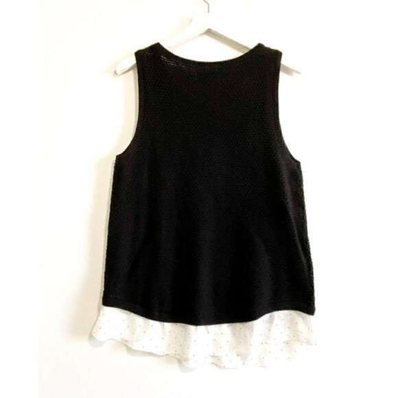 NWT Loft black knit shell with underlay - Picture 2 of 9